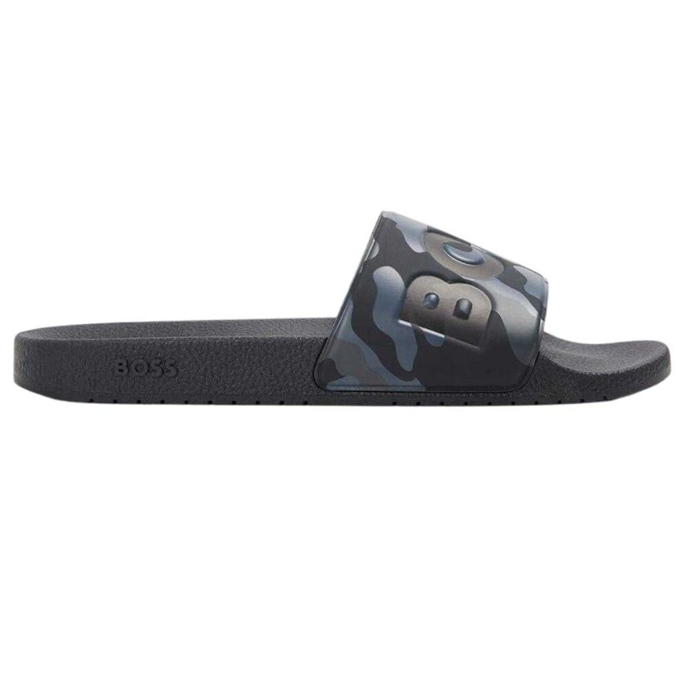 Boss Mens Aryeh Logo Rubber Sliders / Black Camo